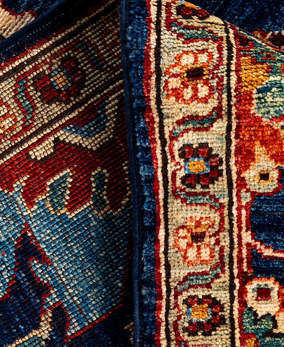Adorn Hand Woven Rugs Serapi M1993 2'8"x9'9" Runner Area Rug In Blue