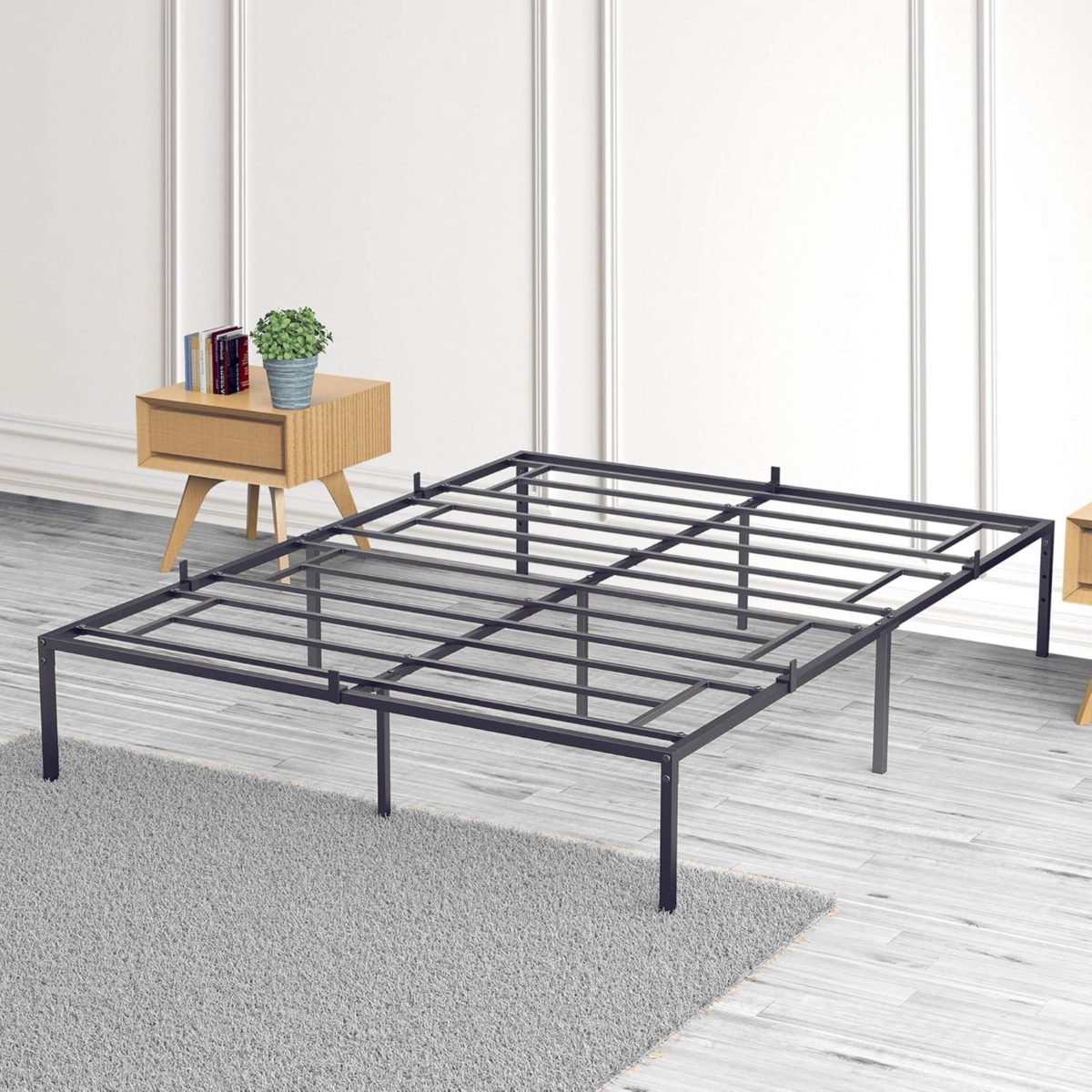 gaomon Metal Bed Frame, 14 Inch Simple Platform Bed Frame, Sturdy Heavy Duty Frame Bed Mattress Foundation, No Box Spring Needed, Easy Assembly