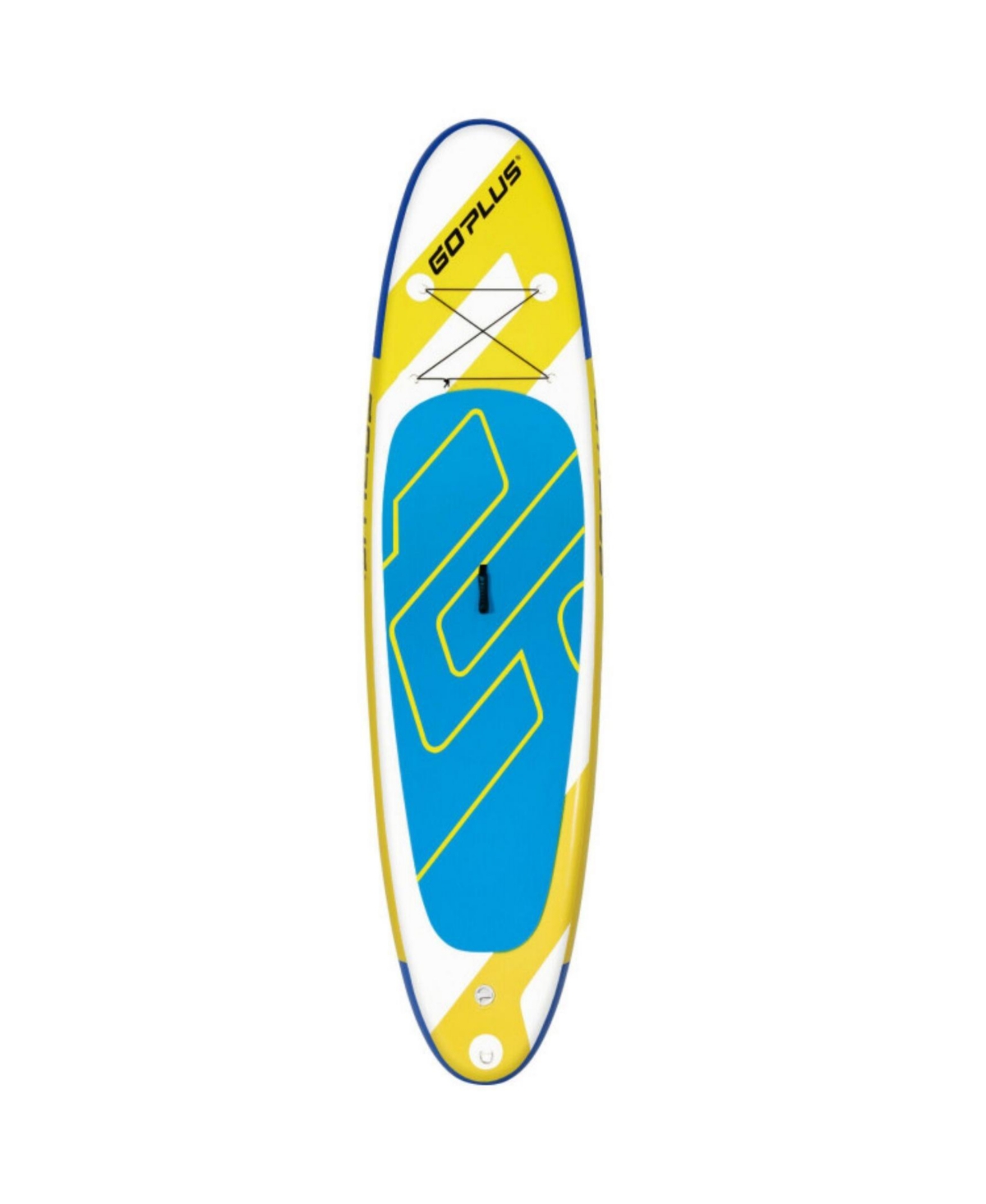 11 Feet Inflatable Stand Up Paddle Board with Aluminum Paddle-Yellow - Yellow
