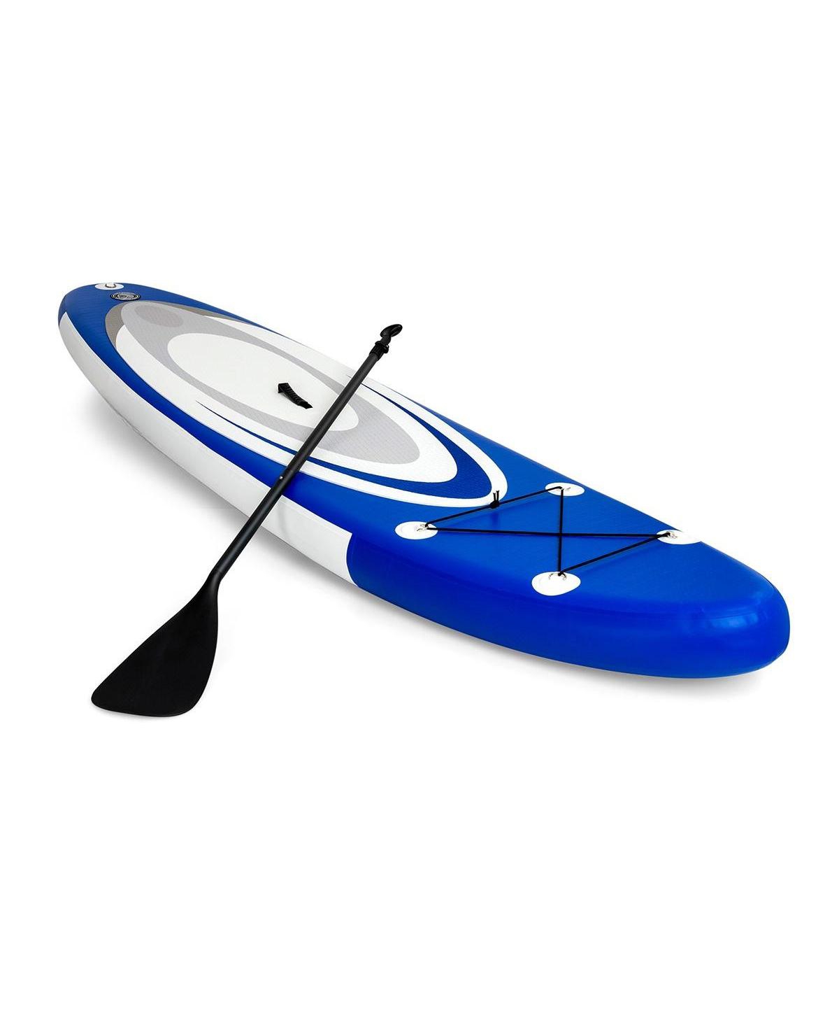 11 Feet Adjustable Inflatable Stand up Paddle Sup Surfboard with Bag - Blue