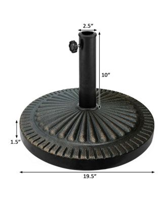 31.5 lbs Market Heavy-Duty Outdoor Stand Bronze Umbrella Base