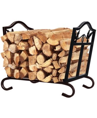Foldable Firewood Log Rack Steel Wood Storage Holder