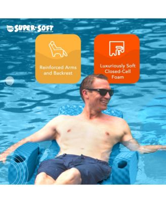 Folding Baja Chair Swimming Pool Float Armchair, Marina Blue