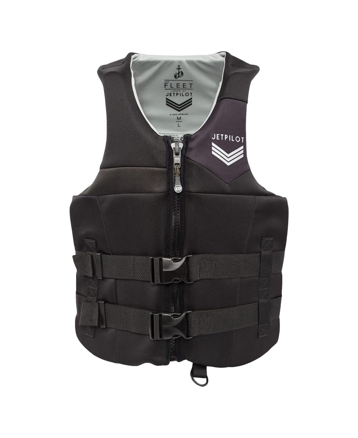 Fleet Neoprene Life Jacket, Type Iii Pfd Life Vest, Black - 2XL/3XL - Black