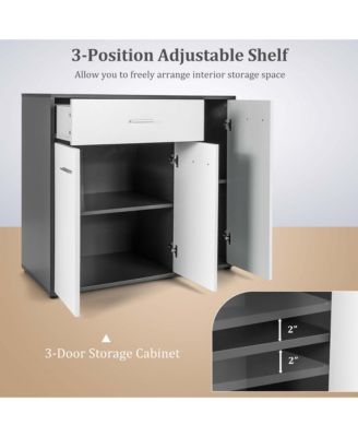 3-Door Buffet Sideboard Kitchen Storage Cabinet Console Cupboard w/Drawer