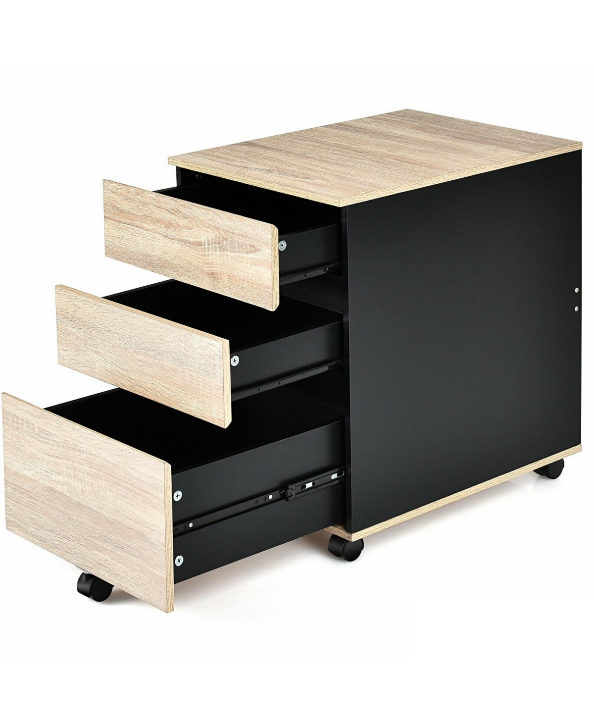 Skonyon 3-Drawer Mobile File Cabinet for Home Office