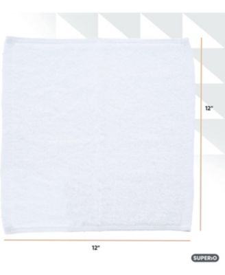 100% Cotton Cleaning Cloths 12&amp;quot;x12&amp;quot;, White, 6 Pack