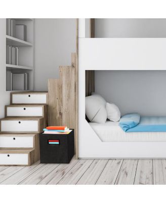 Fabric Organizing Bin, 10.75 Fabric Cube with Handles