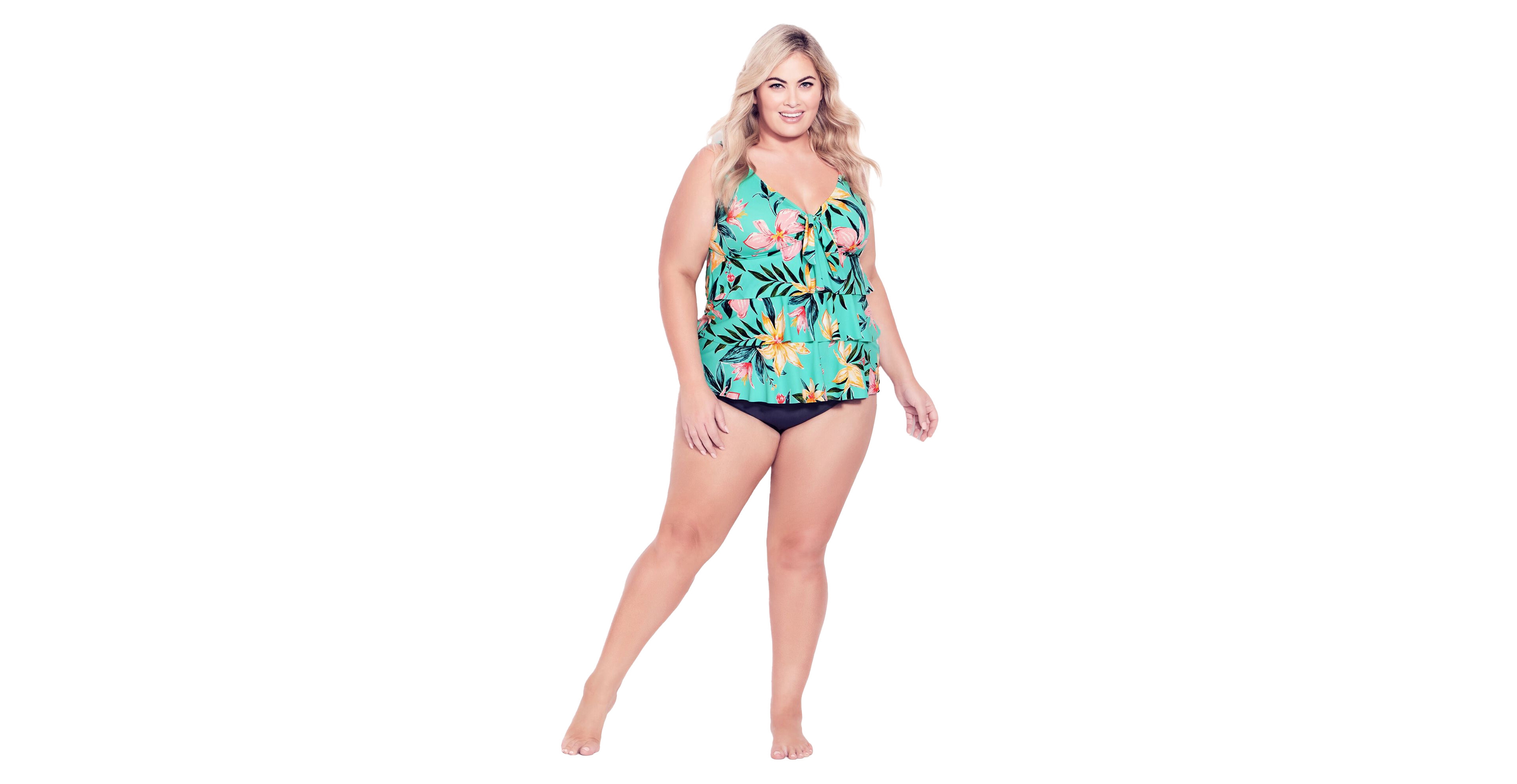Avenue Plus Size Hi Waist Swim Brief