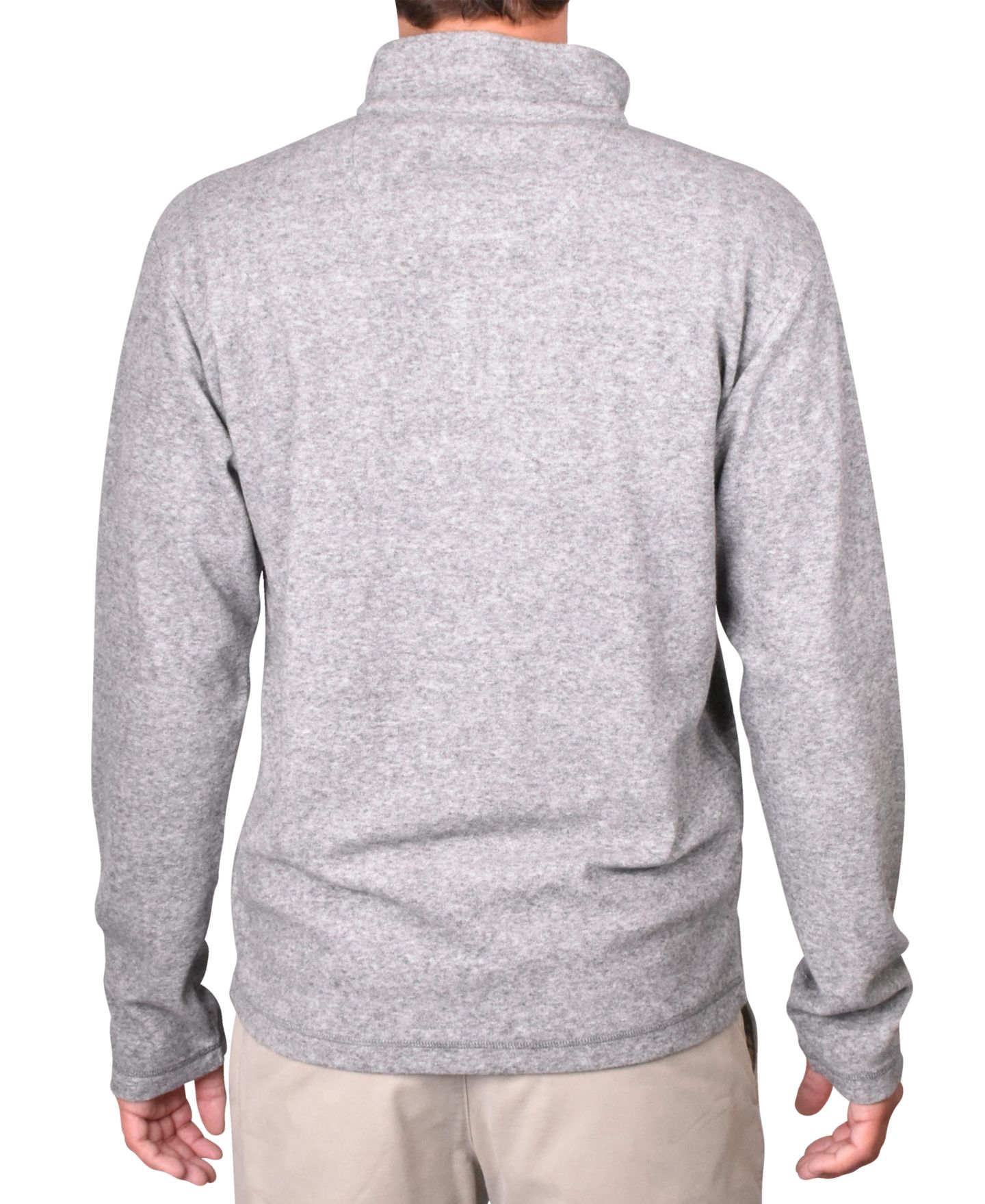 Мужской свитер Vintage 1946 Soft-Brushed Knit Quarter-Zip, цвет: Облачный серый — фото 2