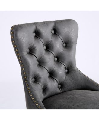  Retro-Style Adjustable Barstools with Tufted Backs