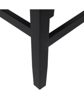 26" Backless Leather Counter Stools, 2-Pcs Set, Black