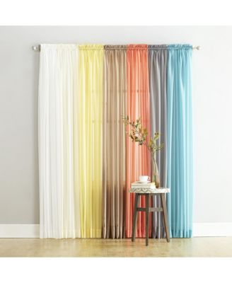 No. 918 Sheer Voile Rod Pocket Curtain Panel