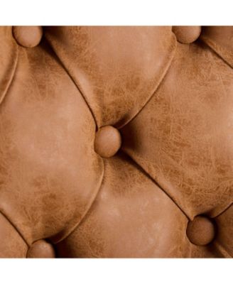 Retro & Adjustable PU Swivel Barstools (2-Pack)