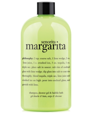 philosophy senorita margarita ultra rich 3-in-1 shampoo shower gel and bubble bath 16 oz