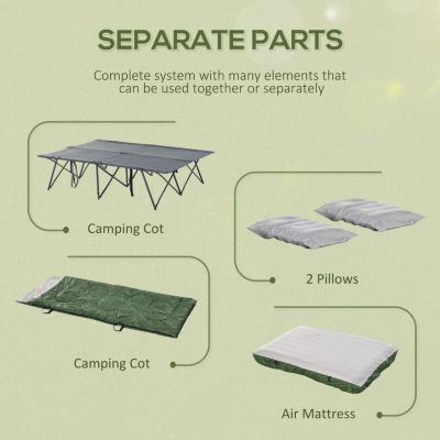 Portable Camping Cot and Accessories Set for Outdoor Adventures