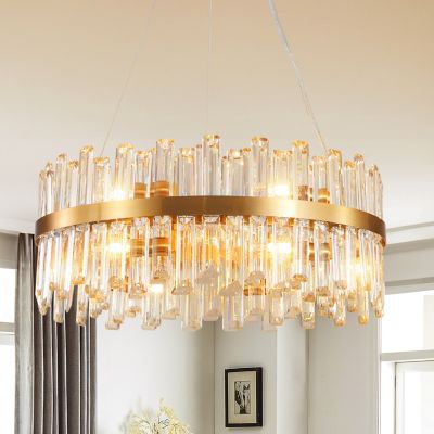 Luxury Crystal Chandelier, 23.6", Decorative LED Lighting