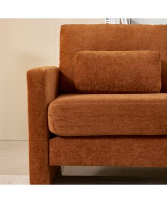 Small Modern Loveseat Sofa with Chenille Fabric