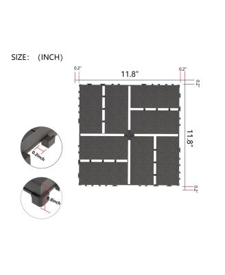 44-Pack Interlocking Deck Tiles for Outdoor Use