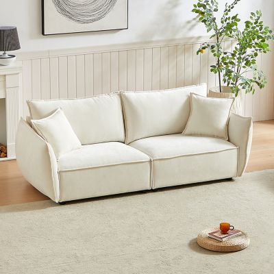 Modern 3-Seater Sofa Combo with Linen Fabric
