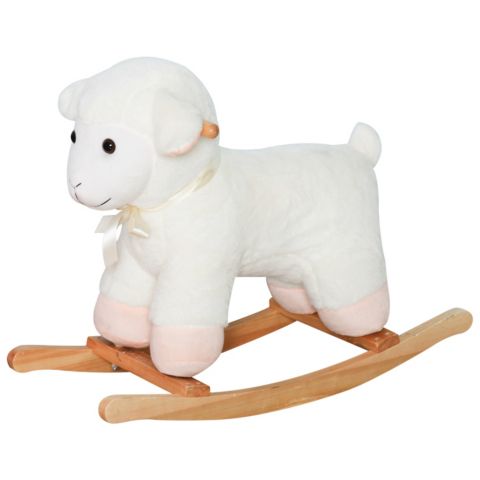 Детская мягкая игрушка Streamdale Furniture Lamb Rocking Horse, Supports Up to 66 lbs, Ages 18 Months+