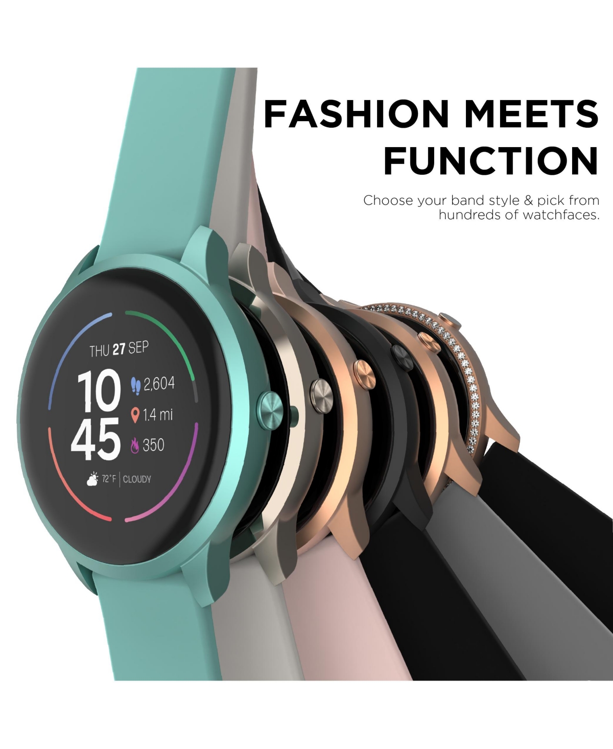 iTouch Sport 4 UnisexSilicone Strap Smartwatch 43.2mm - Black