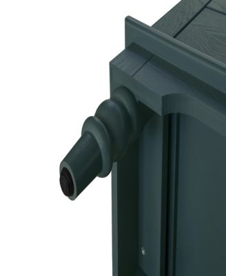 3-Drawer Carved Dresser Chest with Metal Handles