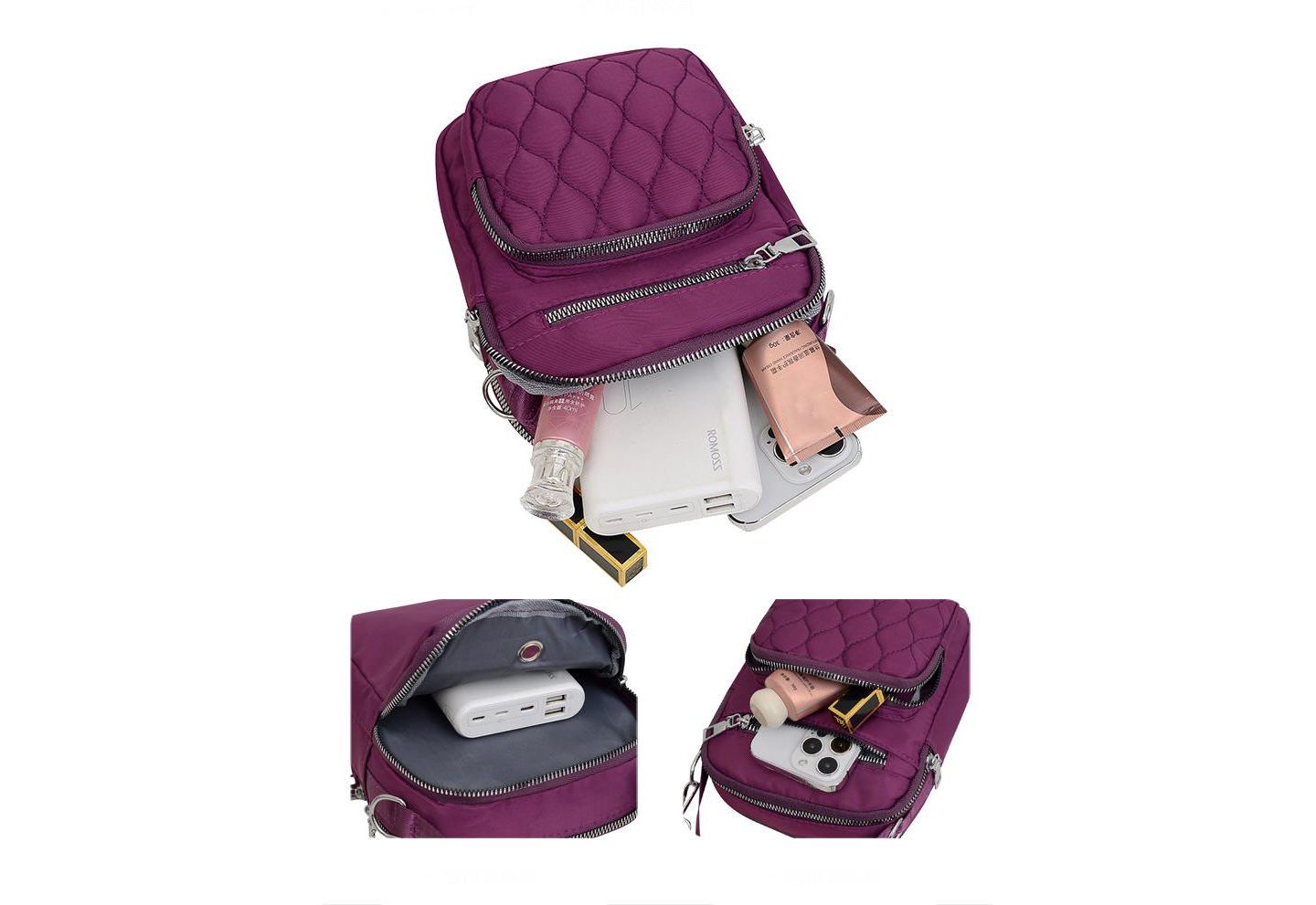 Женская сумка Nicci Nylon Quilted, цвет: Чёрный — фото 4