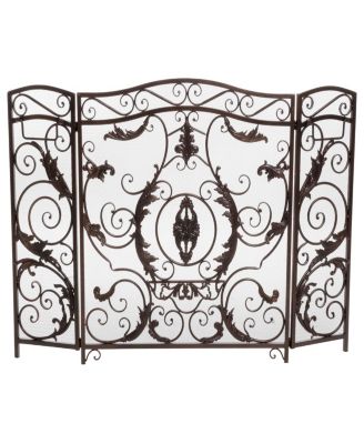 Waterbury Gold Flower Fireplace Screen