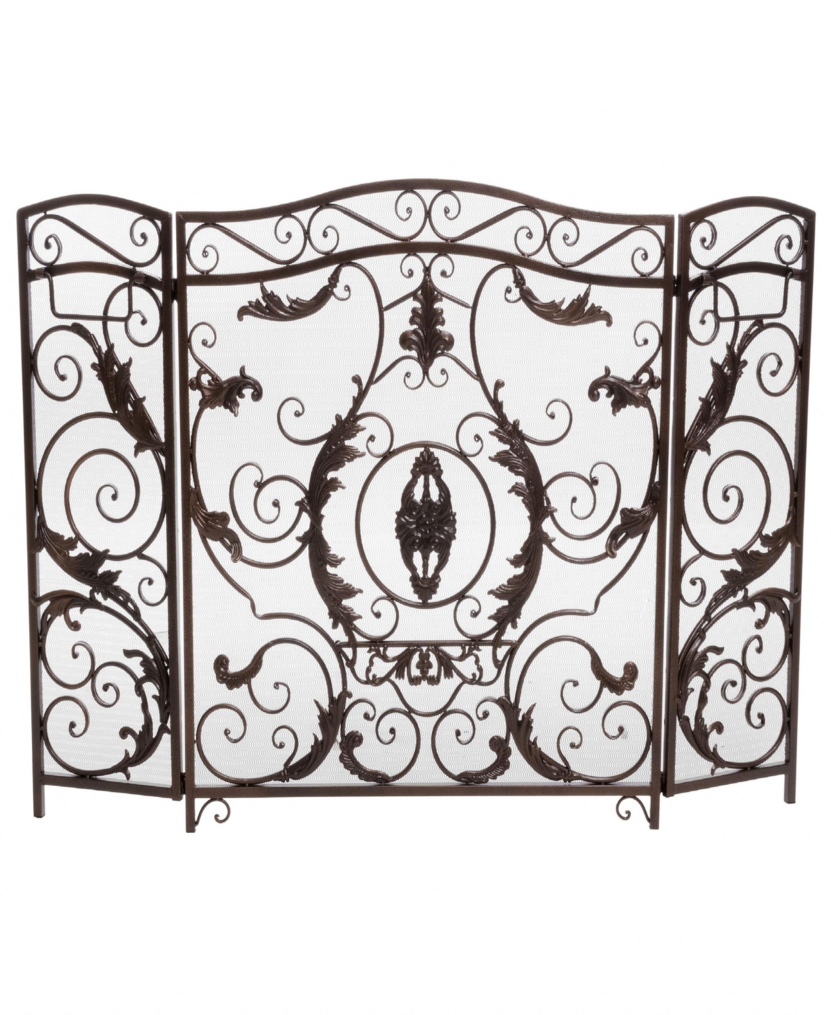 Streamdale Furniture Waterbury Gold Flower Fireplace Screen