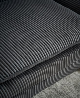 Modern U-Shaped 6-Seat Sectional Sofa with Ottoman and Pillows.