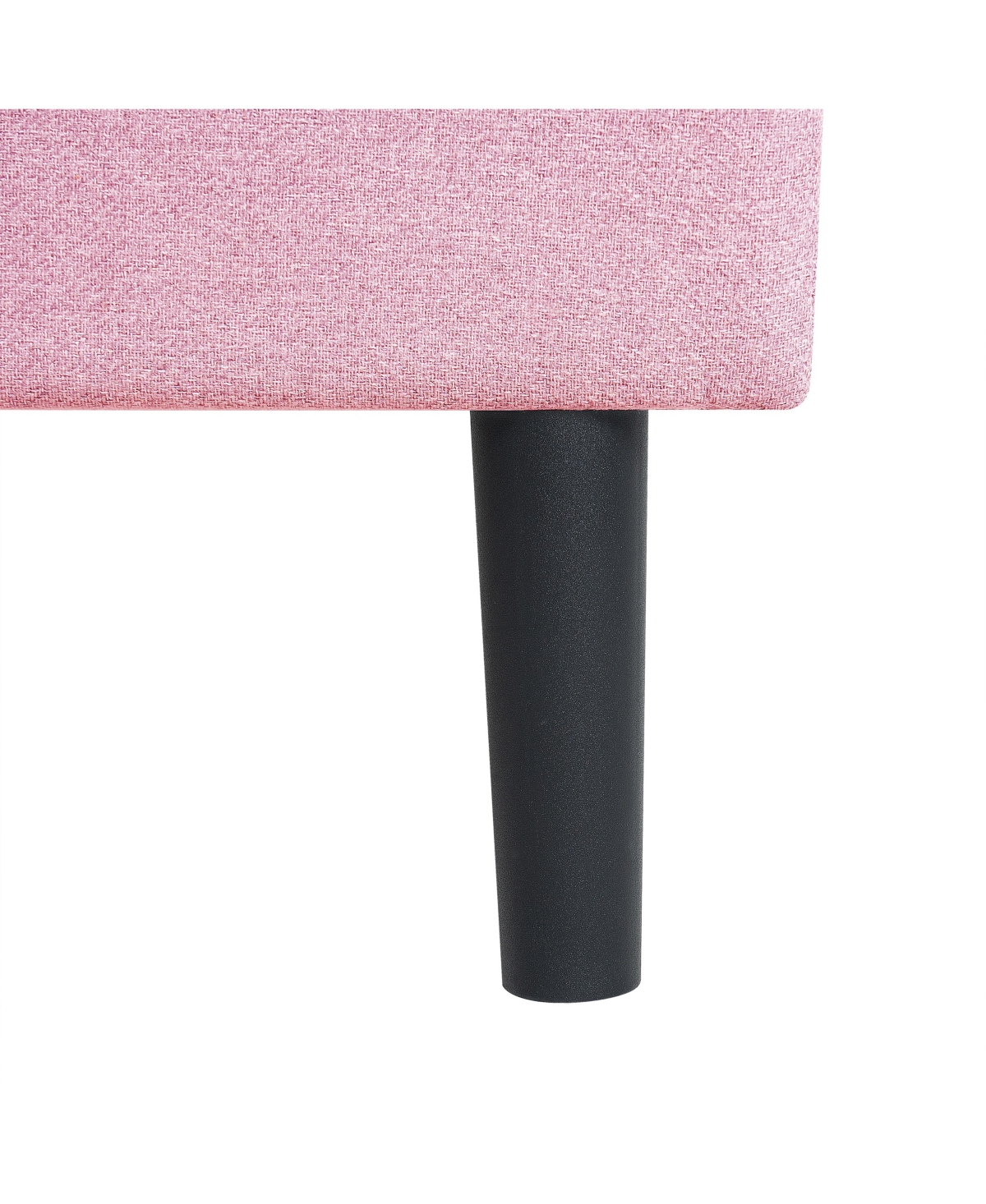 Streamdale Furniture Modern Tufted Linen Platform Bed Frame with Slat Support, Pink