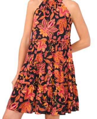 Women's Tiered Halter Neck Dress