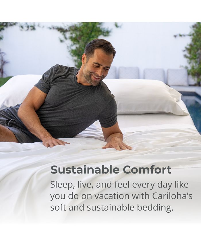 Cariloha Comfy Twill Classic Sheet Viscose from Bamboo Twin Extra Long