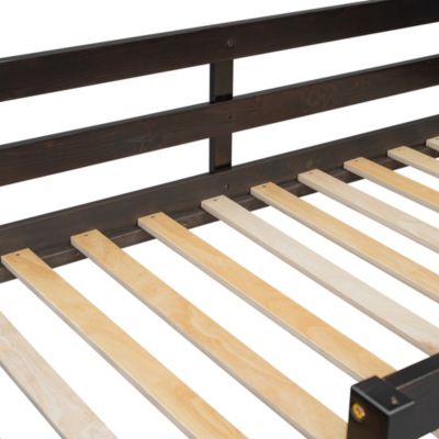 Twin over Twin Bunk Bed with 4 Drawers and 3 Shelves