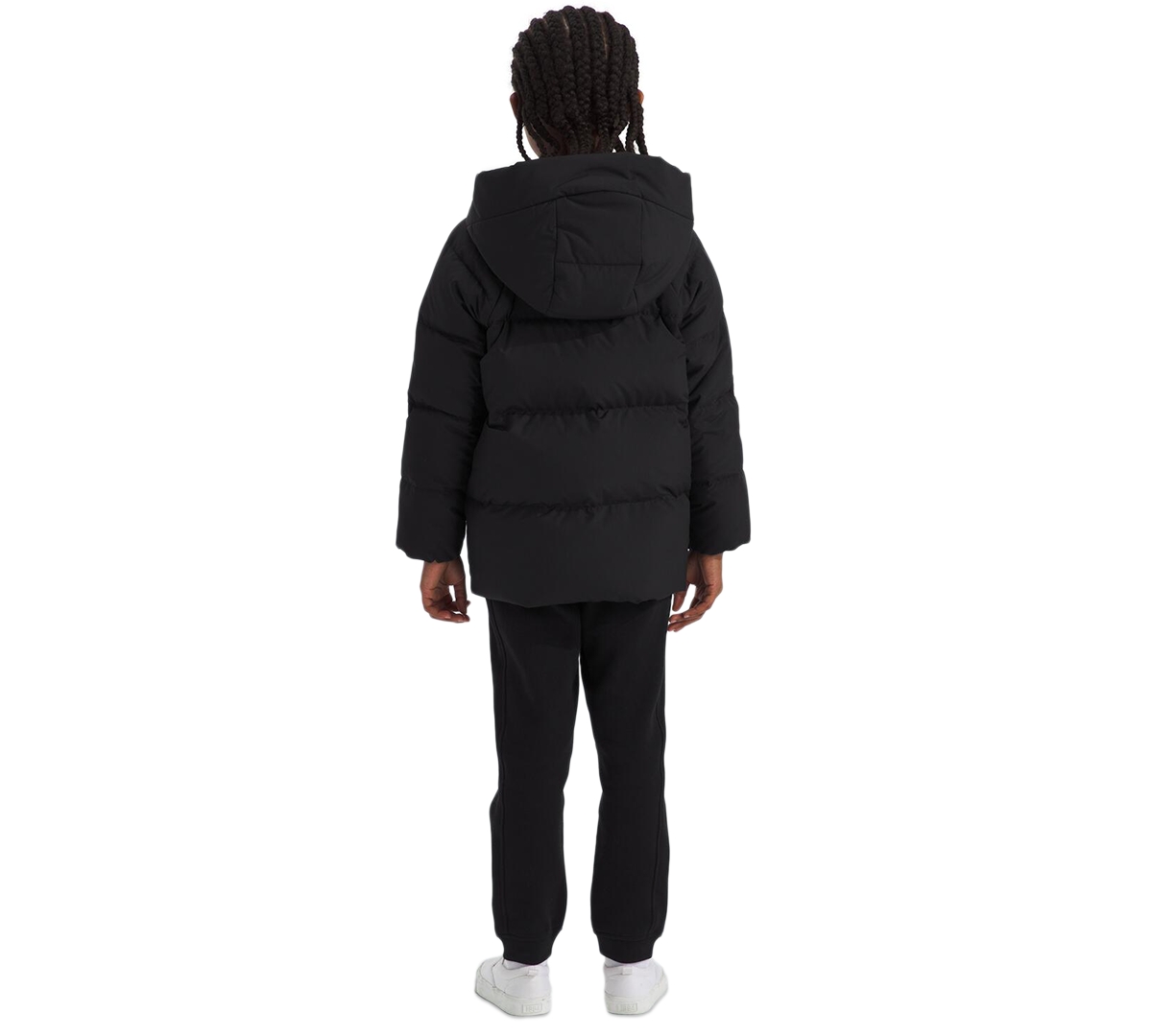 The North Face Toddler & Little Girls North Quilted Fleece-lined Full-zip Hooded Down Parka In Tnf Black