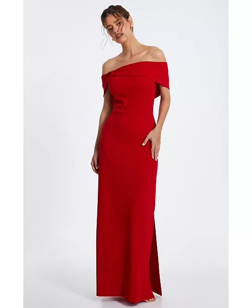 women's bardot maxi dress