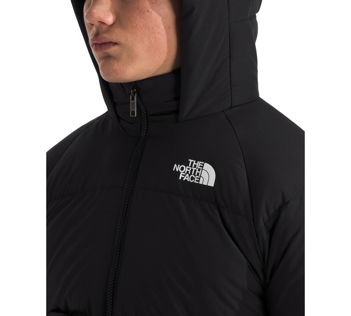 The North Face Big Boys North Quilted Fleece-lined Full-zip Hooded Short Down Parka In Tnf Black