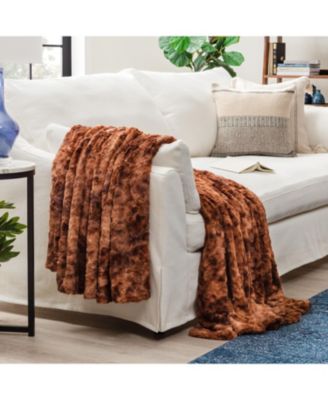 Premium Double-Sided Faux Fur Throw Blanket Soft, Plush & Cozy for Sofa, Couch, Bed, or Living Room Decor & Gifts.