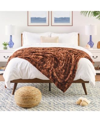 Premium Double-Sided Faux Fur Throw Blanket Soft, Plush & Cozy for Sofa, Couch, Bed, or Living Room Decor & Gifts.