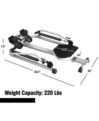 Exercise Adjustable Double Hydraulic Resistance Rowing Machine