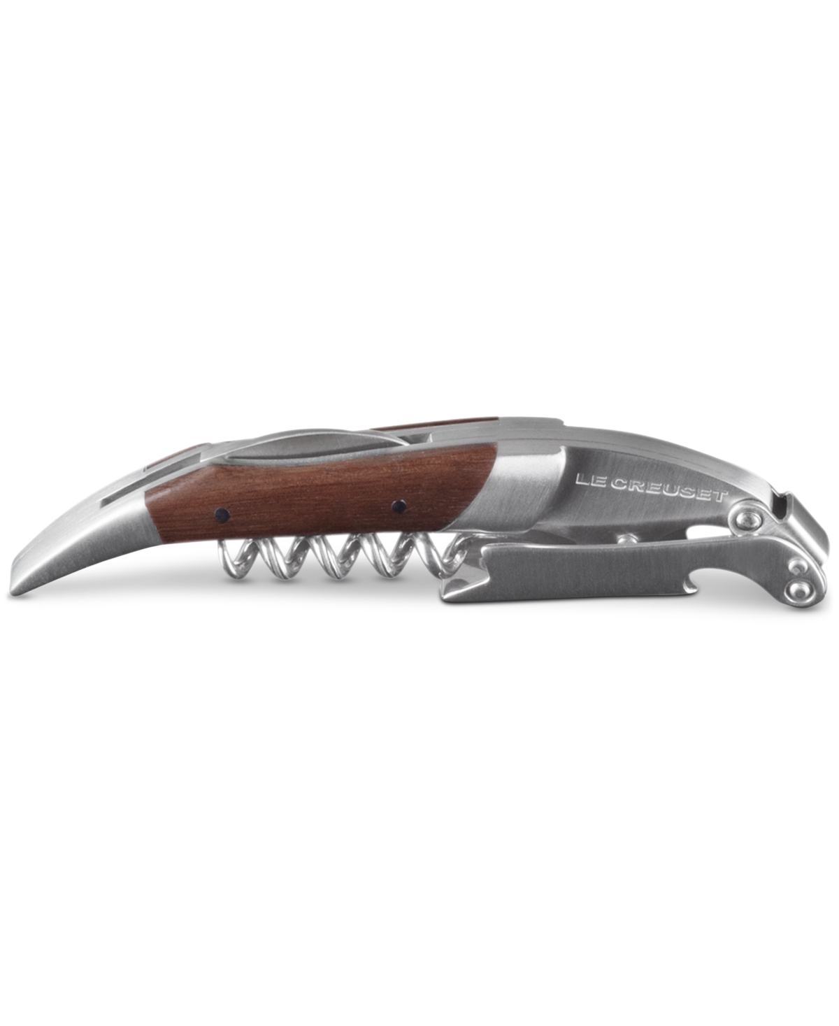 Le Creuset One-step Waiter's Friend Corkscrew Wine Opener In Black Waln
