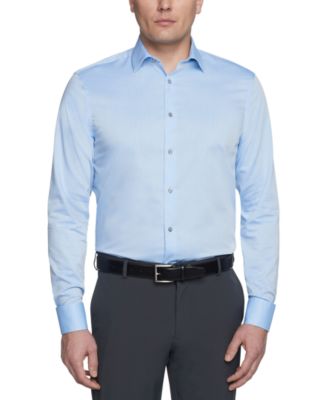 Calvin Klein - Men's Regular Fit Non-Iron White French Cuff Dress Shirt