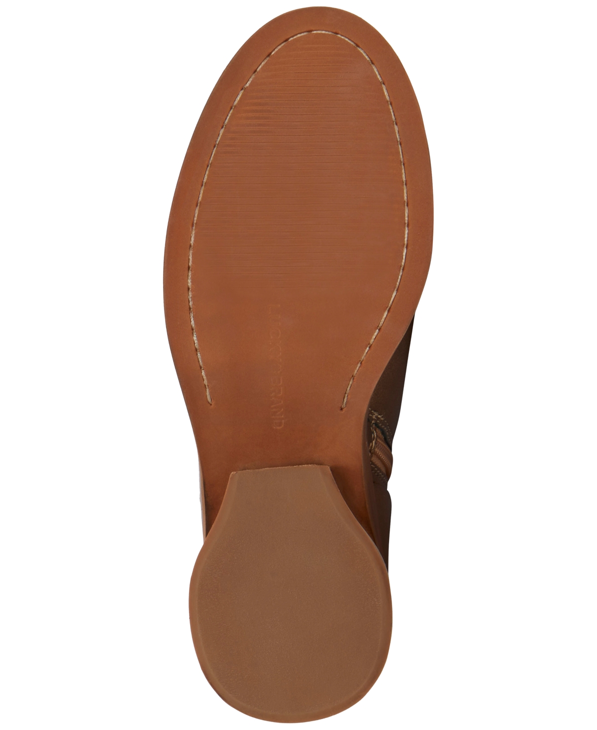 Shop Lucky Brand Women's Caddier Block-heel Dress Booties In Bronze Metallic Leather