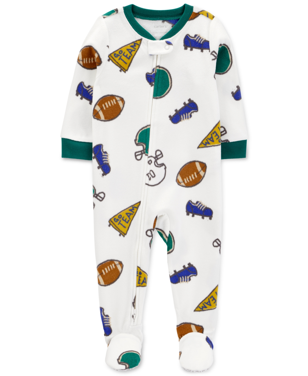 Carter's Baby 1-Piece Fleece Zip Footed Pajamas -Sports