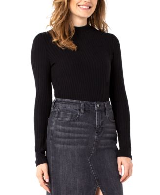 Liverpool Los Angeles - Women's Long-Sleeve Ribbed Mock-Neck Sweater