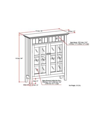 Connaught Solid Wood Entryway Storage Cabinet