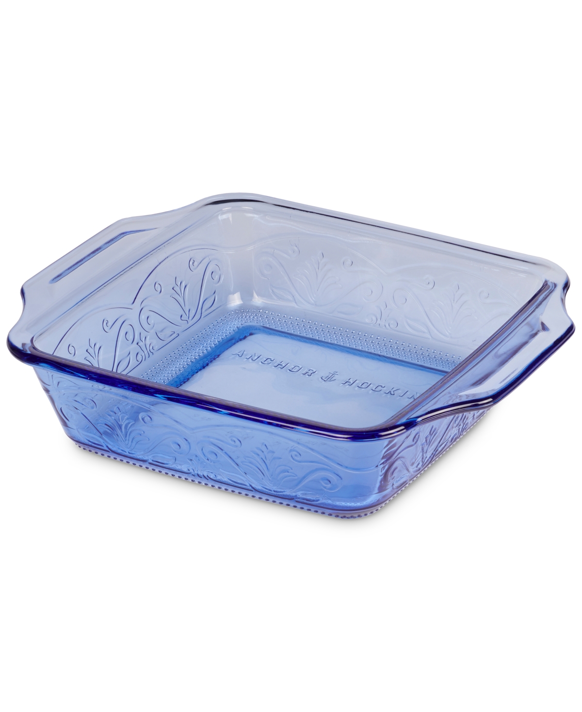 Anchor Hocking 8" Laurel Embossed Baking Dish In Blue