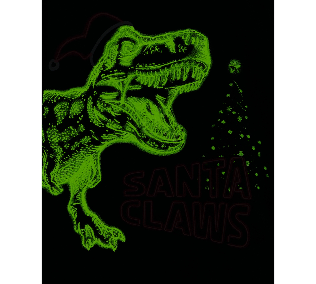 Carter's Little & Big Boys Santa Claws Glow in The Dark Long-Sleeve T-Shirt