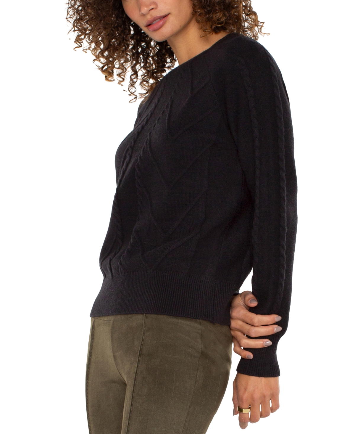 Liverpool Los Angeles Women's Crewneck Raglan-Sleeve Sweater